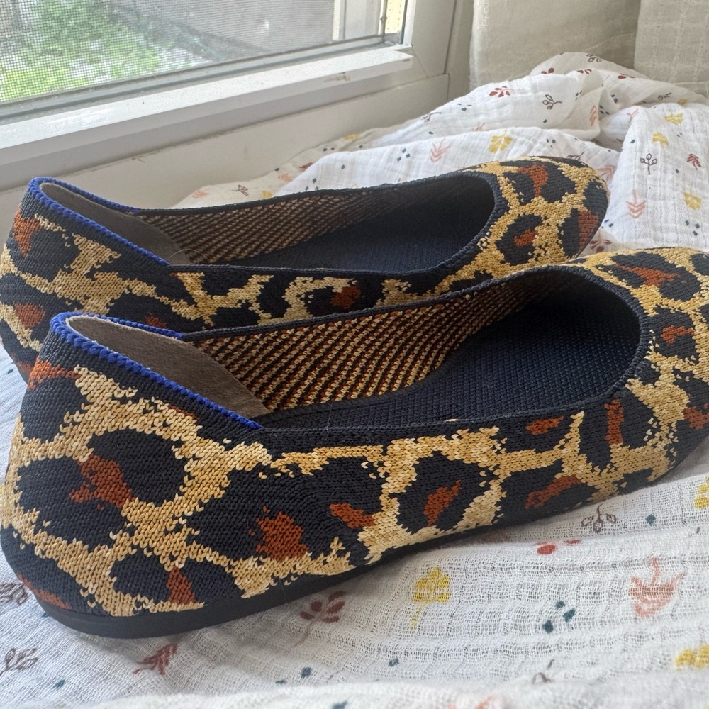 Rothy's Leopard Print Flats Sz 8